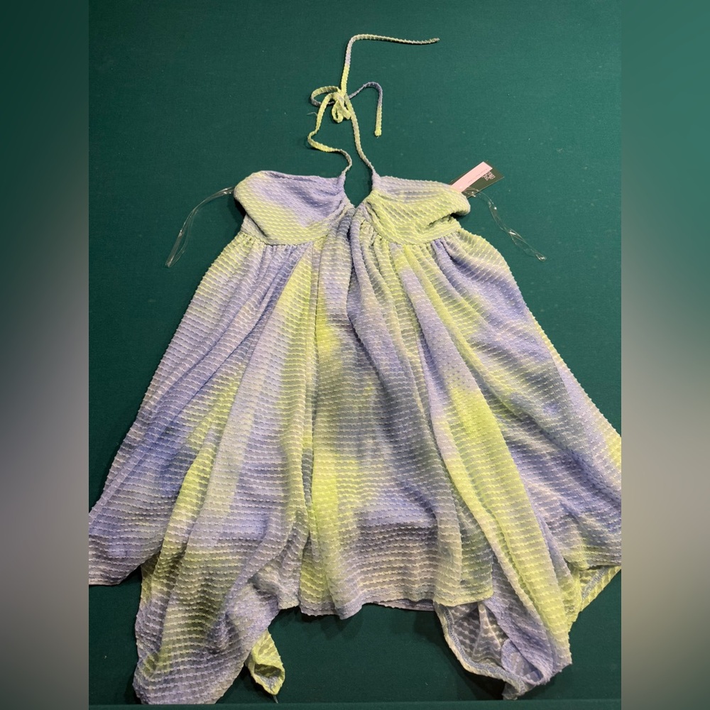 Wild Fable Purple and Green Halter Fairy/Flowy Dress